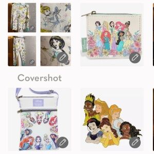 Loungefly Crossbody bag & Zip Wallet  & mult👑PJ’s M+pin